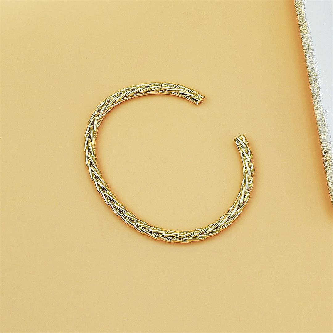 Chinese Style Braided Couple Bracelet Set, Handmade Twist Open Cuff Bangle for Men & Women, Trendy Modern Aesthetic Jewelry, Lightweight & Stylish for Daily Wear & Matching Outfits