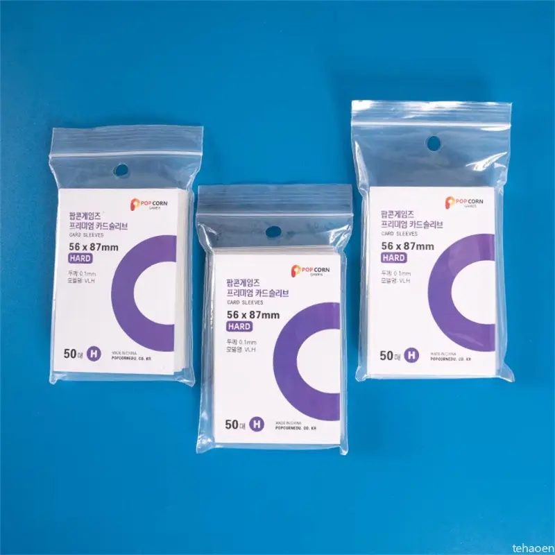 150pcs Korea Card Sleeves Clear Acid Free CPP HARD Photocard Holographic Protector Film Album Binder Photo Popcorn Card
