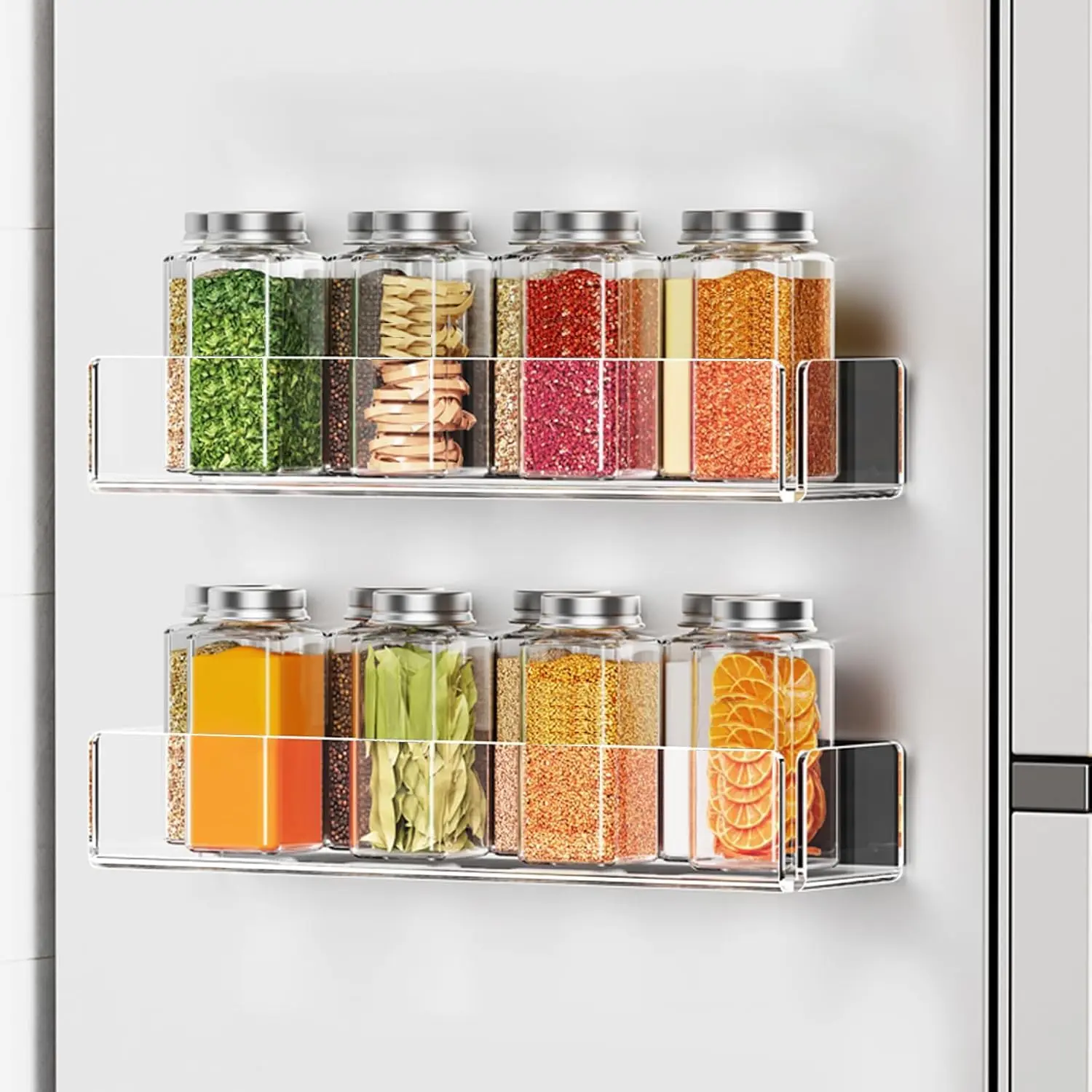 2 Pack   Racks for Refrigerator and Oven,  Fridge Organizers and Storage, Clear
