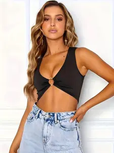 Women's Summer Cool Tank Top, Casual Plain Design, All-Season Wear, Comfortable and Stylish, Perfect for Daily Use
