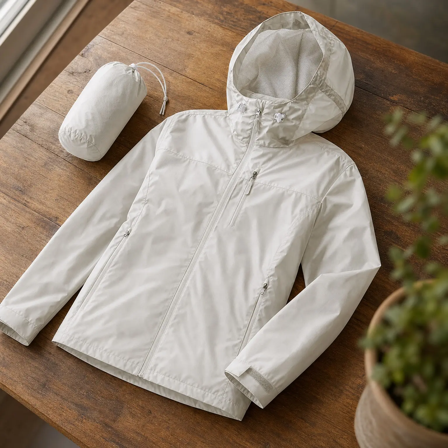 Packable Lightweight Waterproof Rain Jacket for Women with Hood - Cycling Bike Windbreaker Raincoat(Gift)