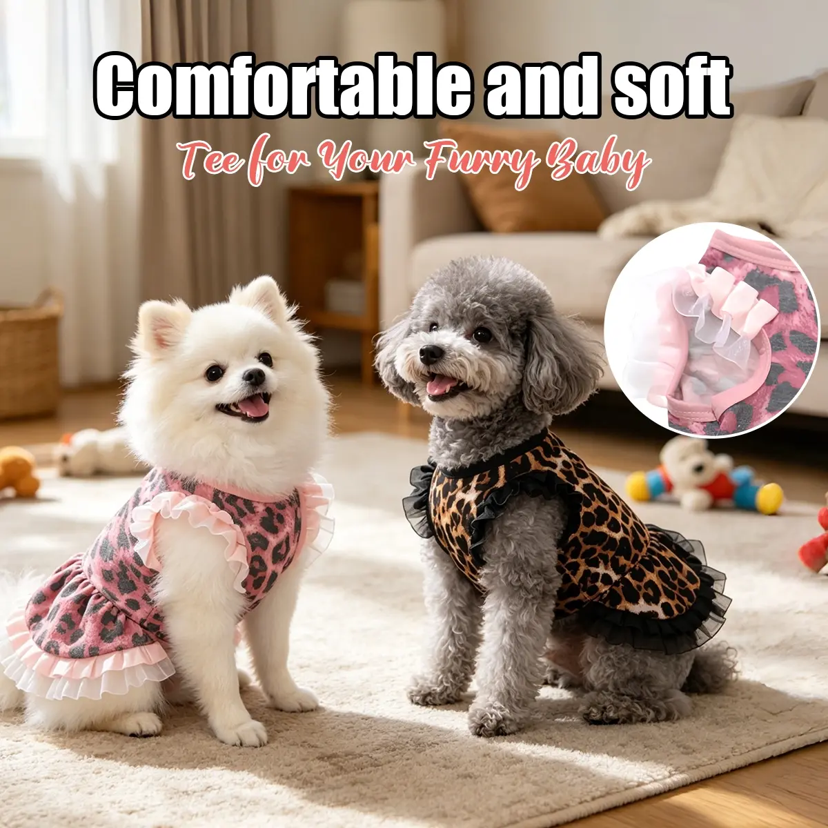 2-Pack Leopard Print Dog Vest, Anti-Shedding, Breathable, Stretchy, Sleeveless Top, Suitable for Cats and Small Dogs, Casual Wear, Puppy Clothes