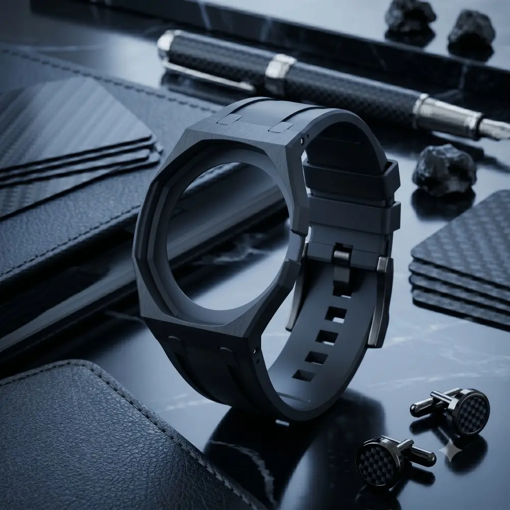 Bioceramic Case Modification Kit with Silicone Band, Wearable Replacement Watch Strap Swatch For Royal Pop 2026, Funky and Soft Sport Design