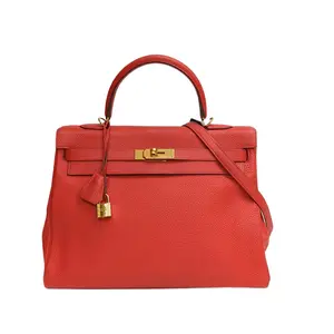 Pre-owned HERMÈS HERMES Kelly 35 Rouge Tomate(S5) Togo Leather P226157327