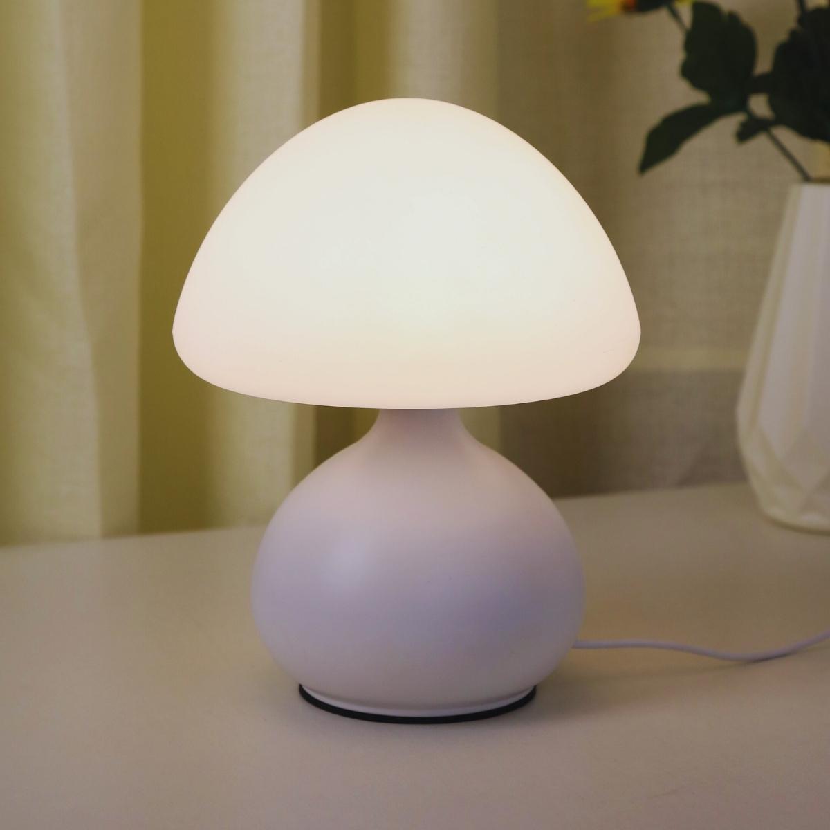 Modern Creative Mushroom Design Table Lamp, USB Powered LED Desk Lamp, Dimmable Soft Light for Home Living Room Bedroom Study Room Decor Indoor Lighting, Led Mood Light