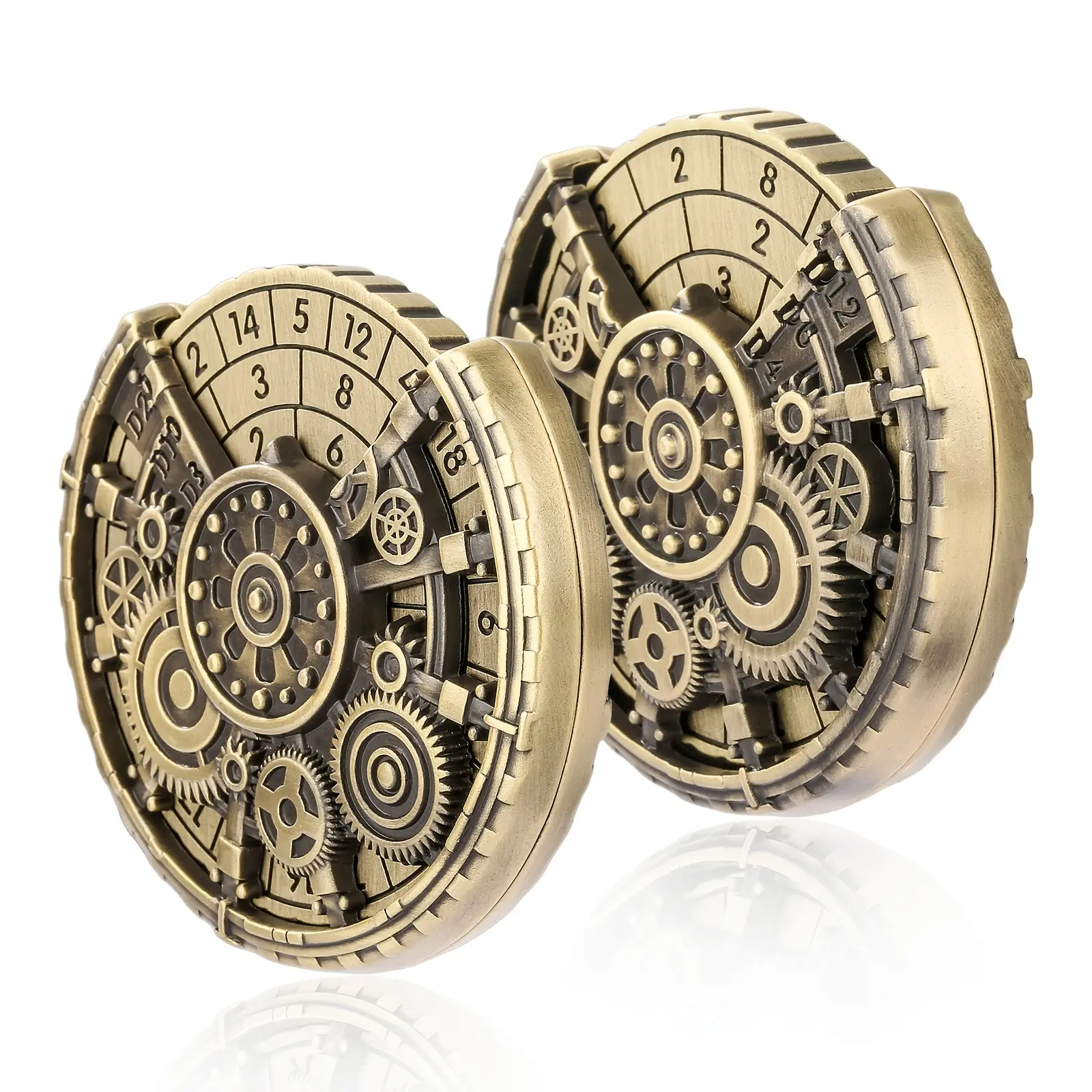 1 Christmas gift for gamers |     7-in-1 Creative Rotating DND Dice with Compass |     Steampunk-style dice are suitable for Dungeons & Dragons board games