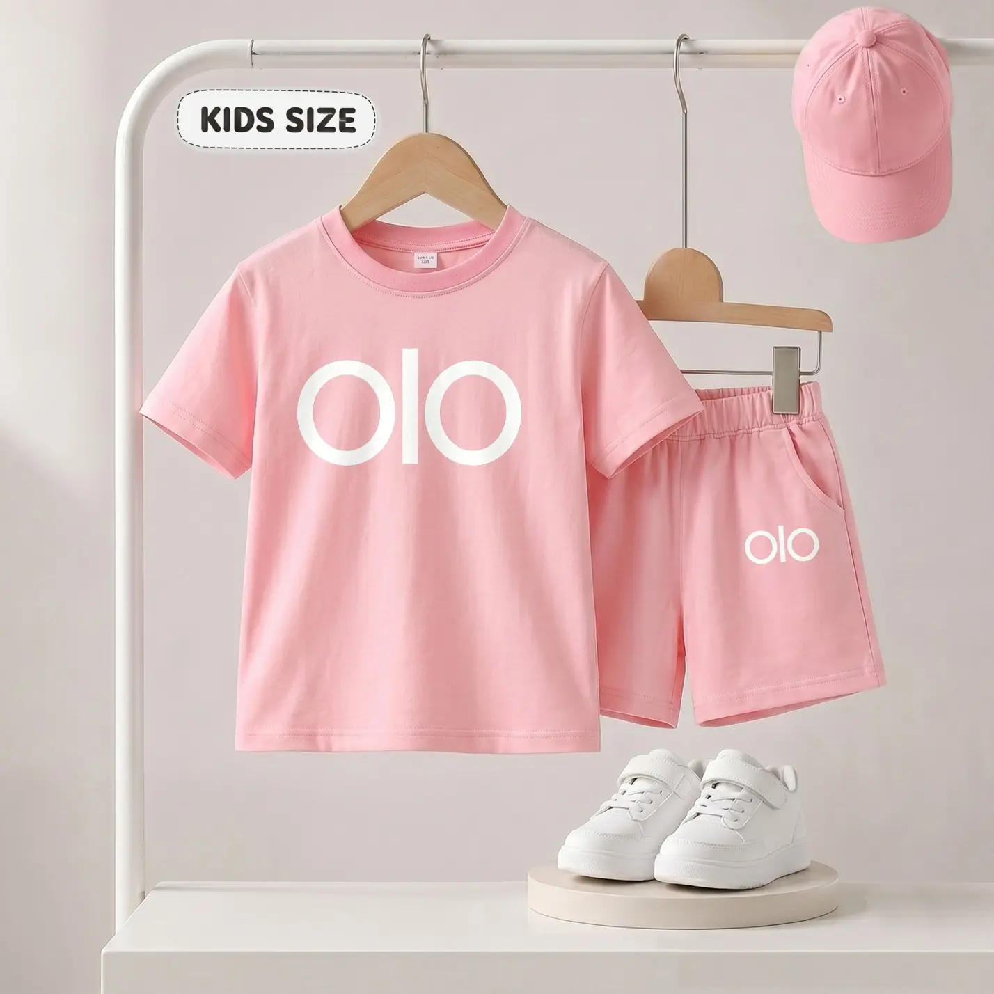 Kids' 2-Piece Outfit Set, Casual Toddler Clothes for Boys & Girls, Breathable Soft Short Sleeve Shirt & Elastic Waist Shorts for Summer Play Trips, Clean Look, Children-Sized, Shorts Shirt