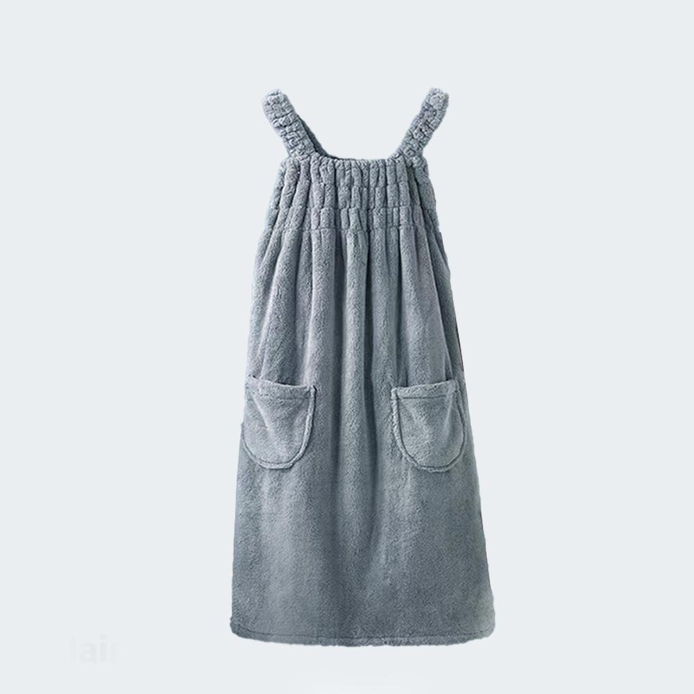 Wearable Bath Towel, Bath Sheet Towel & Hair Dryer Hat Set, Coral Fleece Shower Skirt, Absorbent Robe with Pockets, Must-Have Bathroom Accessories, Super Absorbent Towel