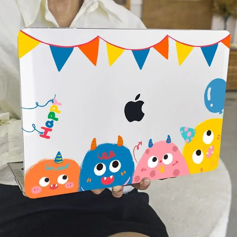 Compatible Macbook Creative Print Transparent Laptop Case, Semi-Rigid Shell for Neo Air Pro 13-15 Inch, M5m4m3m2m5 Series