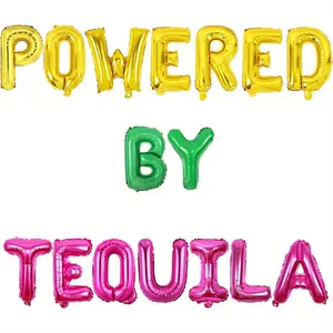 1Set Martini Birthday Party Decors Powered by Tequila Balloon Banner Margs and Matrimony Bachelorette Decor with Lemon Balloon for Gimme One Magrarita Mexican Fiesta Bridal Shower Decor