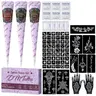 Temporary Plant-Based Tattoo Paste Set, Waterproof Hand-Painted Body Henna Tattoo Set, Body Paint Henna Cones Kit, Body Art