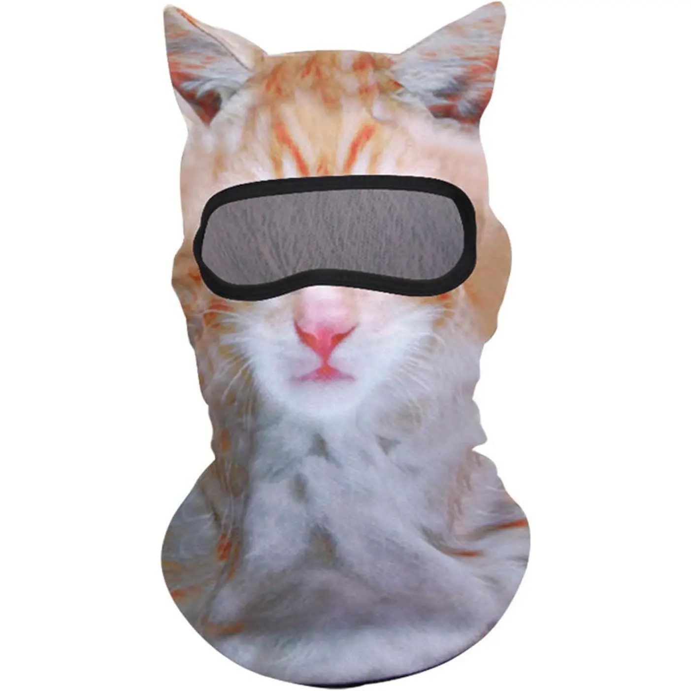 Ski Balaclava Sheisty  Mask with Ears | Cute  Christmas  Festivals Party Raves  Cover UV Protector Lightweight Outdoor Activities