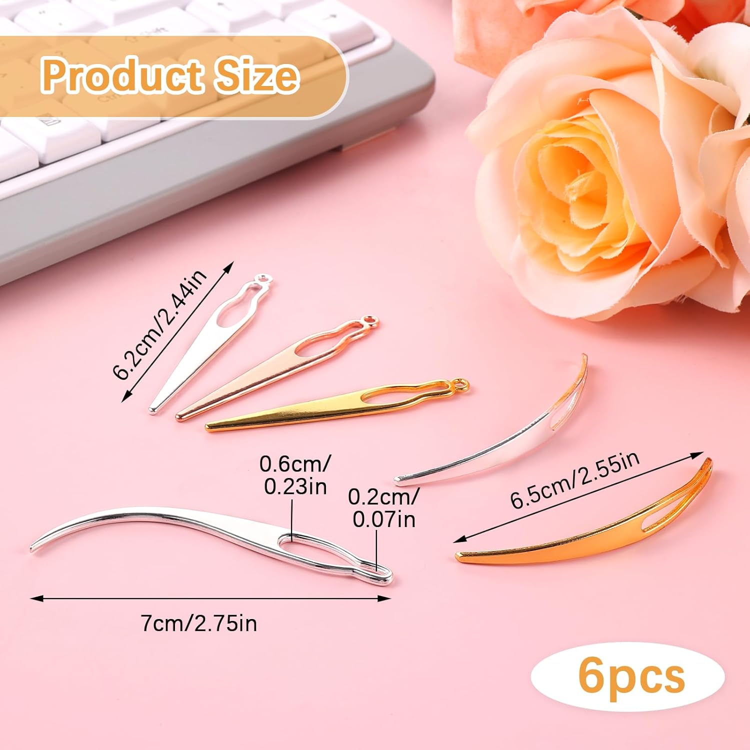 6 count Interlocking Tool for , Interlocking Dreadlock Tool, Sisterlock Retighten Tool, Crochet  for Maintaining Your Dreadlocks Hair Extensions Styling Tools