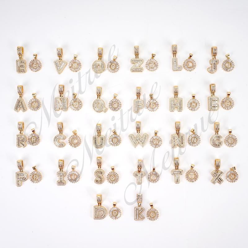 2 Pack Initial Necklace Set - Zircon Letter Pendant for Women, Valentine's & Birthday Gift