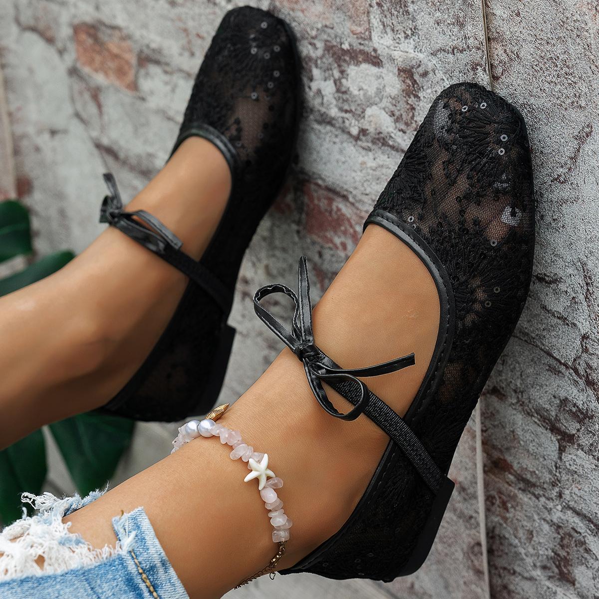 Women's Casual Square Toe Flat Shoes Comfortable Lightweight Everyday Slip On Walking Footwear with Soft Lining Non Slip Sole for Women Ladies Work Office Travel Outfits