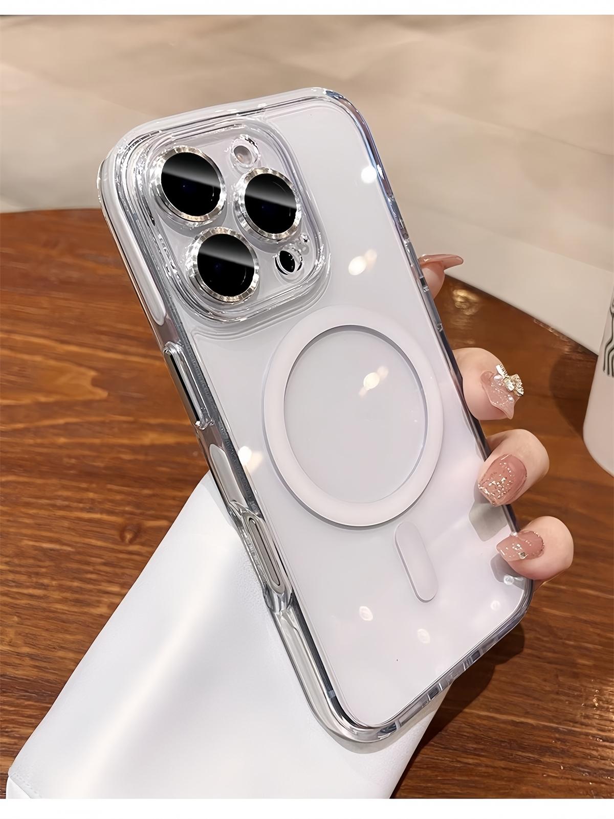 [LX]Desert Titanium 2 in Shockproof Shield Phone Case for IPhone 13 14 15 16 Pro Max 16 Clear Casing Transparent Cover