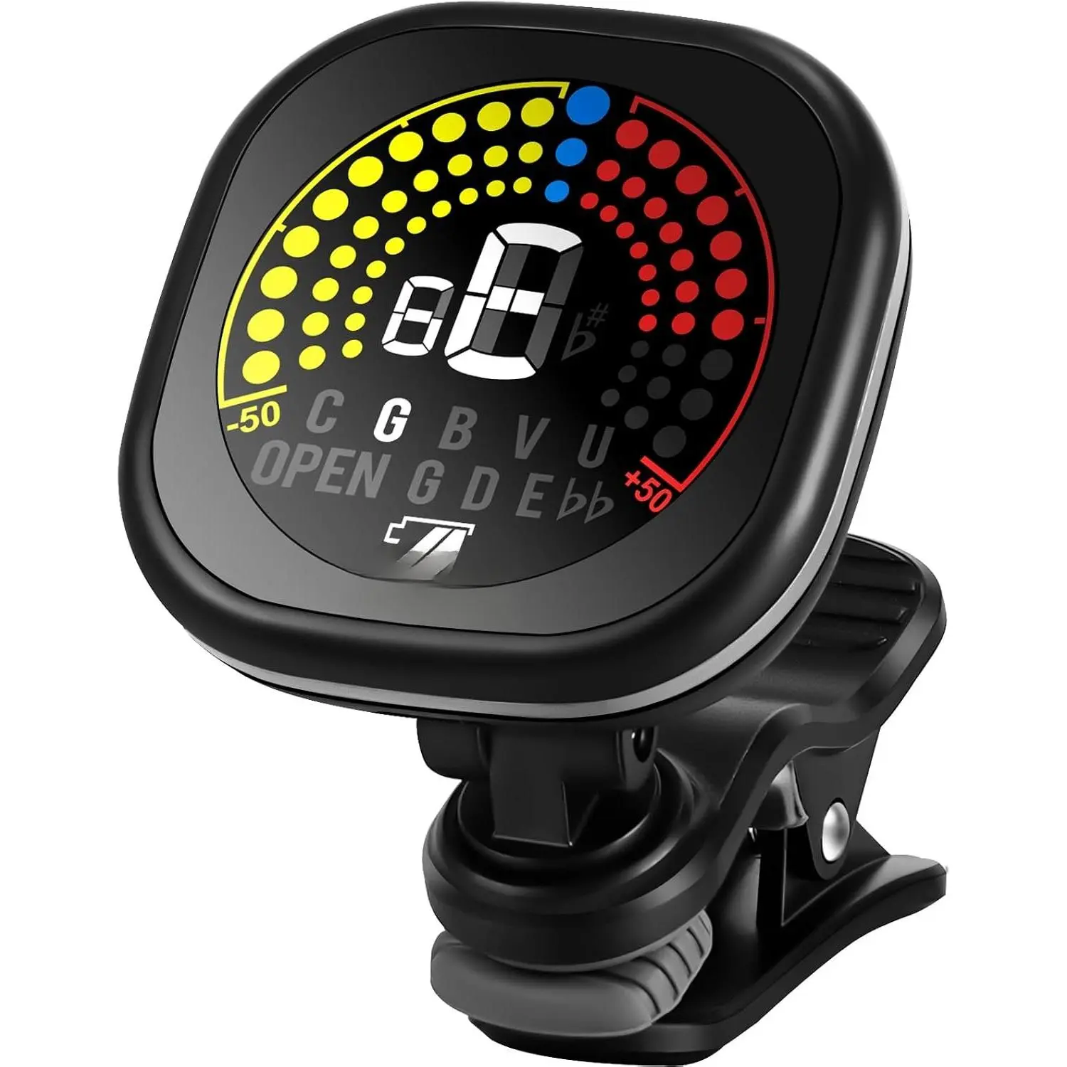 Guitar Tuner Rechargeable, Tuner Clip  for Guitar, Bass, Chromatic, Ukulele,Violin Tuner,  Accuratie Tuning, Super Bright Display to Read, for Professional/Beginners