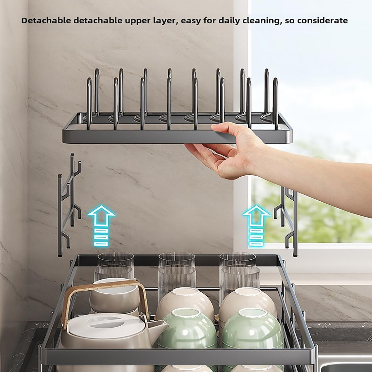 Kitchen Dish Drying Rack, Kitchen Dish Drain Rack, Household Dish Storage Rack, Kitchen Organizer, Home Organizer, Kitchen Accessories