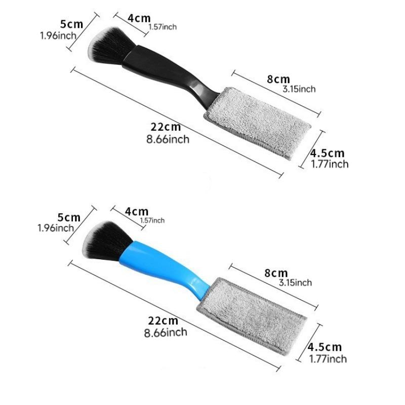 Dual Head Soft Brush for Car Interior Cleaning, Dashboard Air Vent Cleaner, Ac Grille Dust Removal Tool, 1 Piece