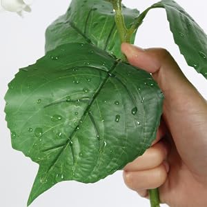 4PCS Real Blue Hydrangea Artificial Flowers 21'' Large Latex Fake Hydrangea Flowers Faux Hydrangea with Stem for Wedding Home Table Centerpieces Indoor Baby Shower Decorations (Blue)