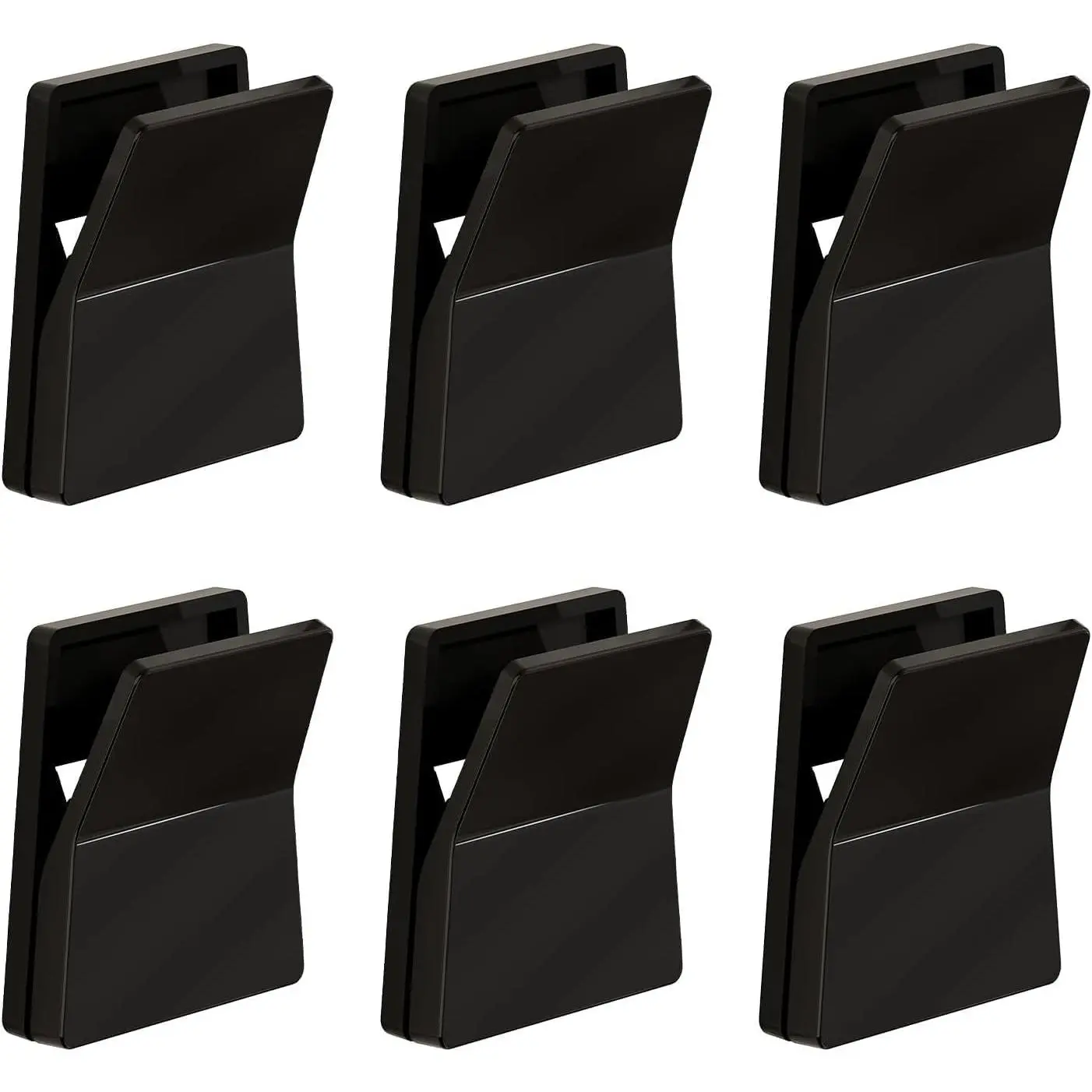 6 count Large Self Adhesive Clips, Wall Tapestry Clips, No Drilling Towel Holder, Adjustable Spring Flag Hanger for Bathroom Kitchen  Office Hotel, Black