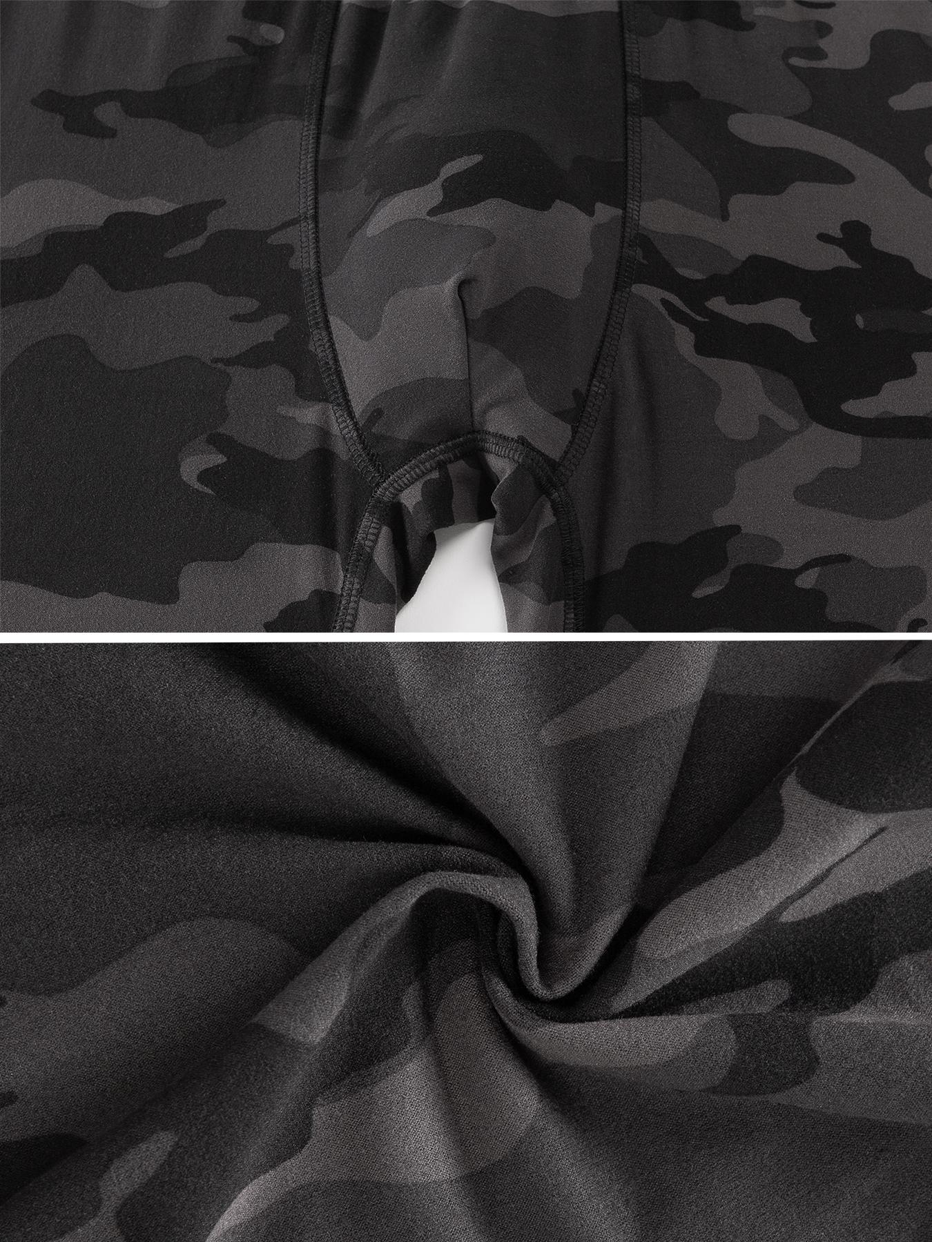 Men's 10pcs Solid Color & Camo Print Contrast Tape Boxer Briefs, Soft Stretch Briefs, Casual Athletic Activewear Sportswear Comfy Breathable Fitted Fabric Panties for Daily Wear, All Season Underwear