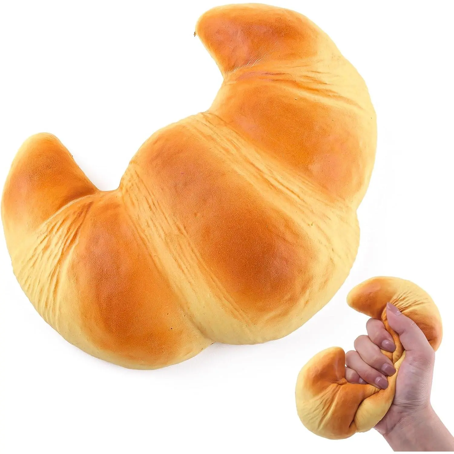 Slow Rising Squishies Toys for Kids Bread Squishys Foam Food Croissant Jumbo Big Stress Squishes Cute Giant Squeeze ToyGift.