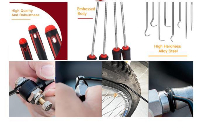4/12pcs Pick and Hook Tools Set, Pick Tool Set Car Auto Oil Seal/O-Ring Seal Gasket Pick Hooks Puller Remove,Assembly & Disassembly Tools for Car Repair, Mechanic Tools, Automotive Maintenance Tools