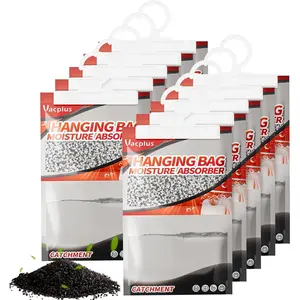 Moisture Absorbers, Hanging Closet Dehumidifier Bags, Humidity Packs, Desiccant, Closet Dehumidifiers with Activated Charcoal, 10 Pack, 9.8 OZ