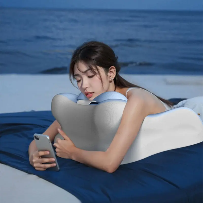 Home-use Comfortable Multi-functional Ergonomic Raised Seat Cushion for Couples, Breathable and Non-Stuffy Prone Sleeping Pillow, Reclining Pillow for Lying on Bed to Play Mobile Phone or Read, Supporting the Buttocks and Lower Back,
