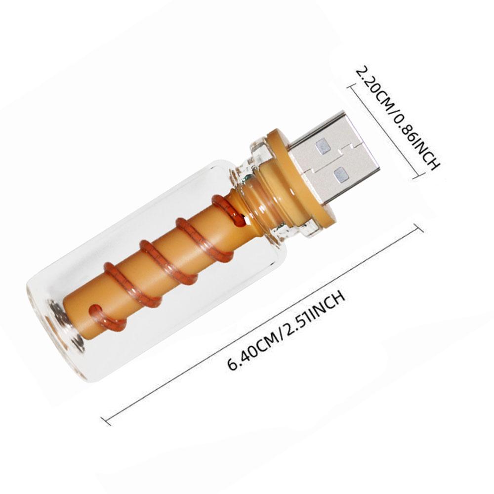 1 USB small night light touch color LED night light in the car ambient light Edison bulb incandescent ceramic light transparent touch bedside sleeping light portable multi-color LED ambient light that lights up