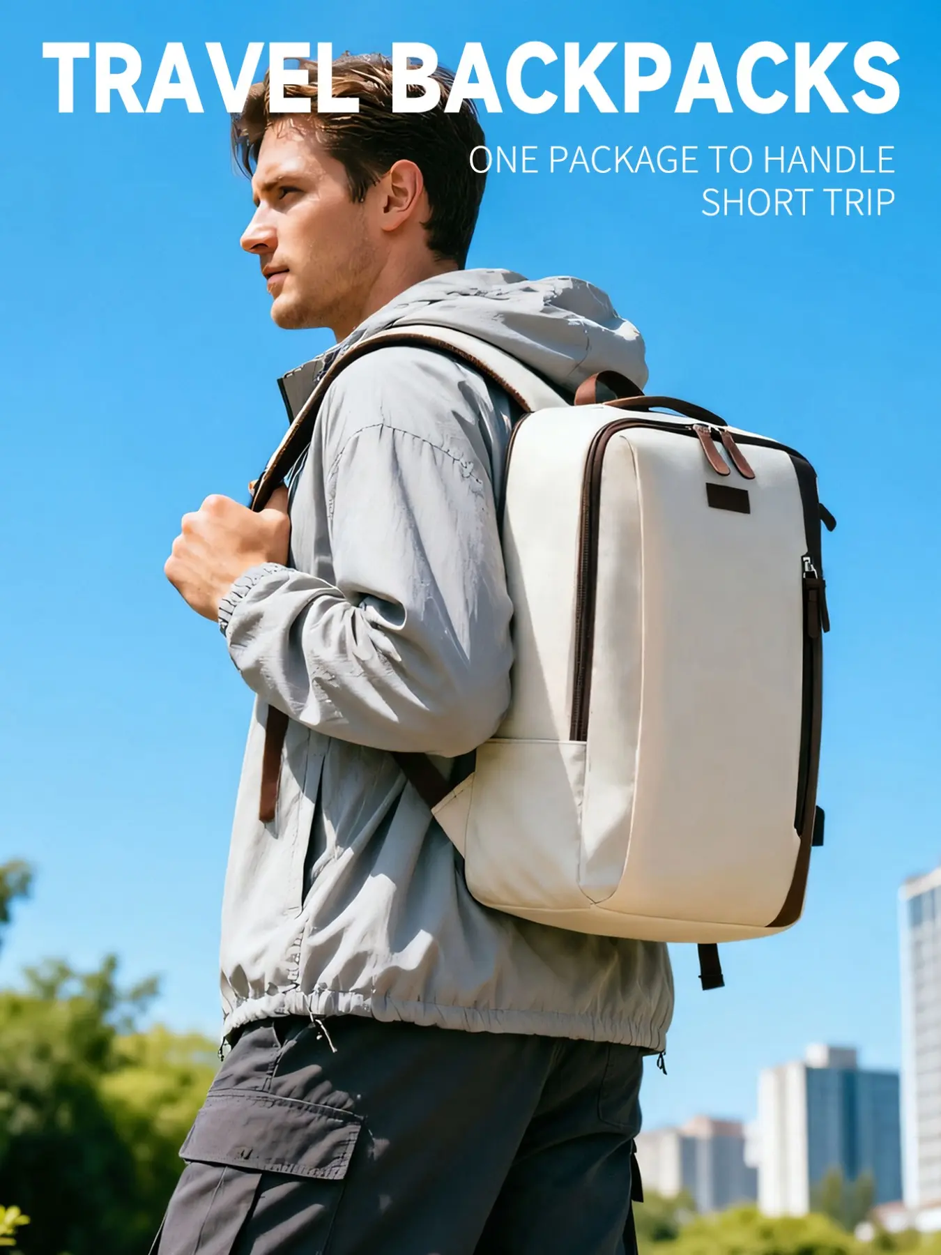 Travel Backpack, Aviation Backpack, Casual Backpack, Adjustable Straps, 180° Open, Zipper Closure, Ideal for Hiking and Business Use