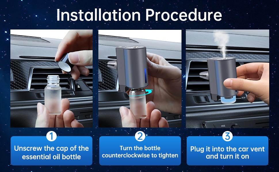 Auto-Aromatherapy Smart Car Air Freshener Diffuser with 3 Scent Options, Rechargeable Design, USB-Carger, and Easy to Install for Long-lasting Freshness. (Grey) Auto-Aromatherapy Smart Car Air Freshener Diffuser with 3 Scent Options, Rechargeable Design, USB-Carger, and Easy to Install for Long-lasting Freshness. (Grey)