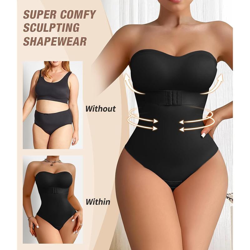 【Plus Size】Shapewear Bodysuit Tummy Control Strapless Bra Shapewear for Women Strapless Faja Body Shaper Thong Light Shapewear Body Shaper Tank Swimwear Womenswear