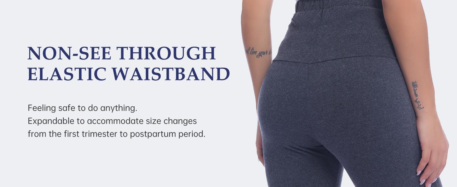 Maternity Leggings Over The Belly Cotton Pregnancy Tight Pants Stretchy Comfy Yoga Workout Activewear S-XXL