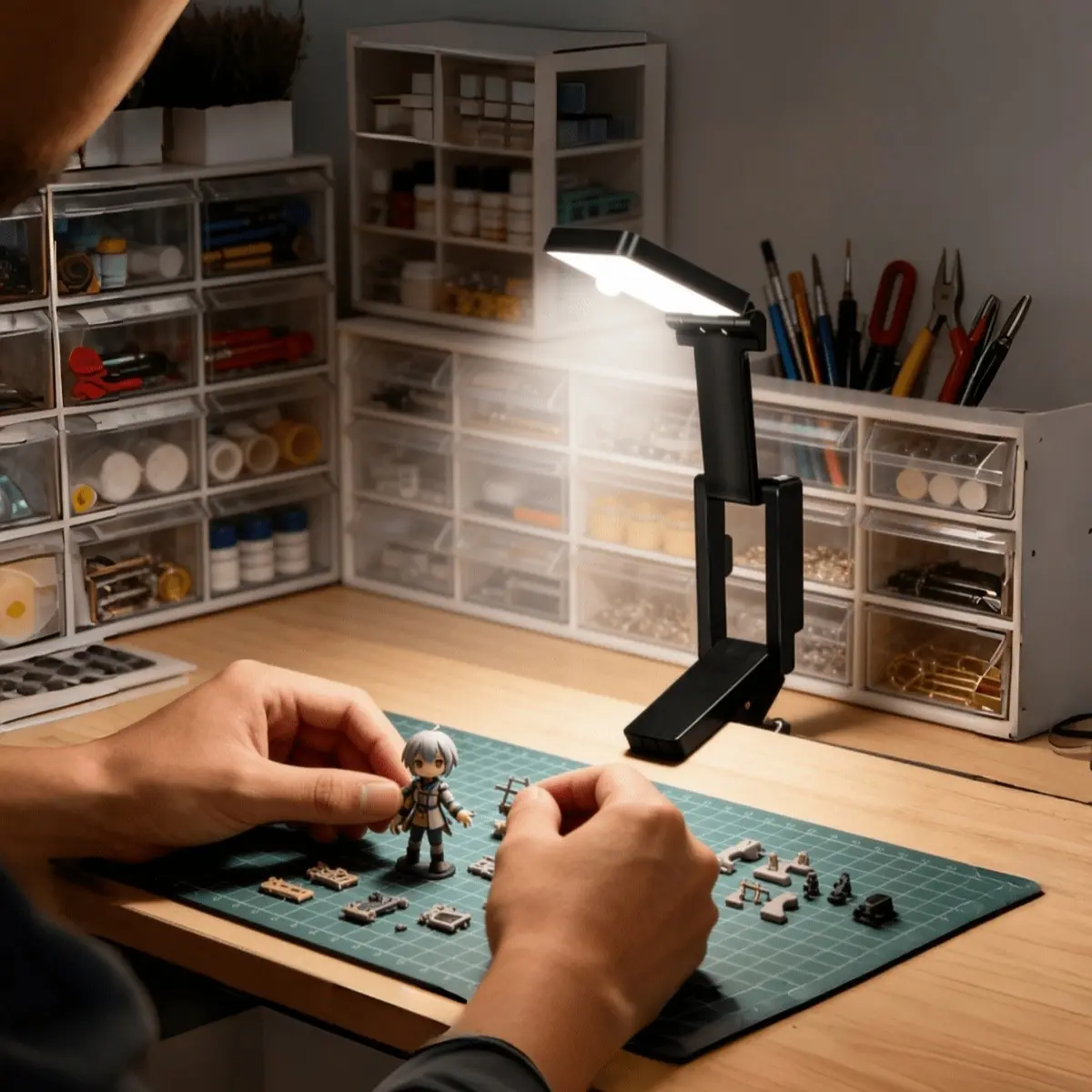 Modern LED Clip Reading Light, Foldable Portable Mini Book Lamp, Adjustable Lights, USB Rechargeable, Adjustable Brightness, Ideal for Desk, Camping, Bedside