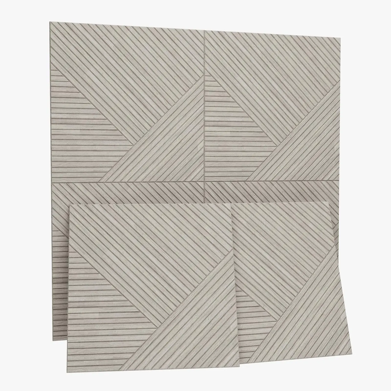 Decorative Wood Print Polyester Acoustic Wall Panels, 6Pcs 23.62×23.62×0.35in High-Density Sound Absorbing Panels, for Recording Studio, Home Office