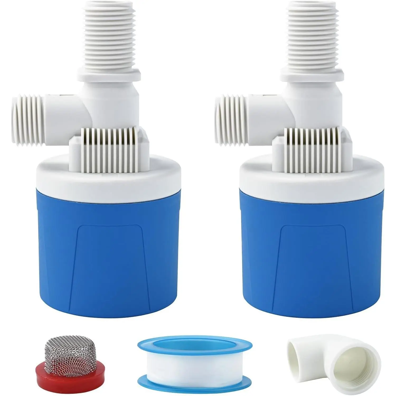 2 Pieces 1/2 Inch Top Inlet Water Float Valve, Automatic Water Control System, Mini Water Level Control Valve for Livestock Trough, Water Tank, Swimming Pool, Garden Irrigation Systems