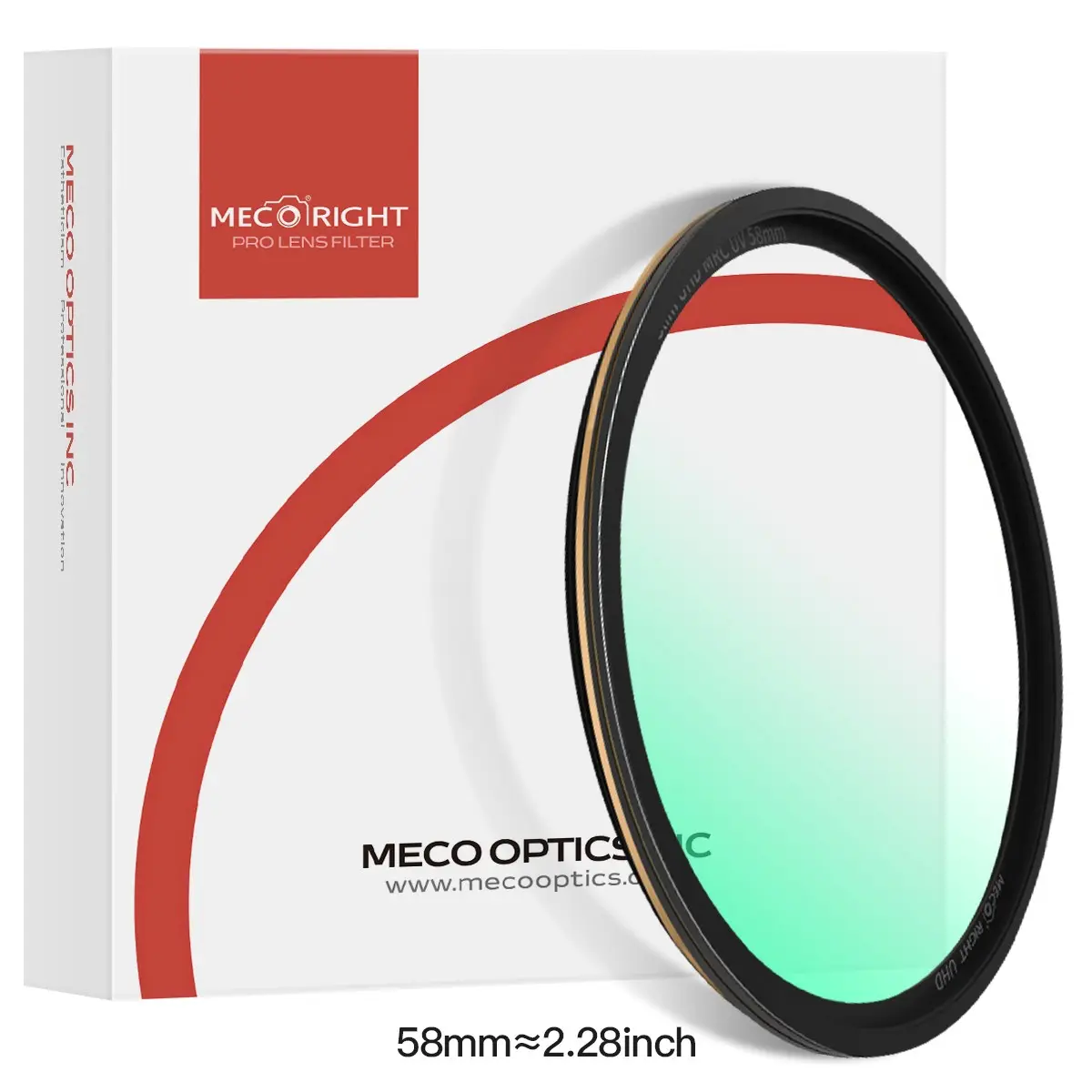 MECO Ultra-Thin High-Transmittance MRC UV 3-Proof Lens Protection Filter Compatible with Canon Fujifilm Nikon Sony Sigma Tamron Mirrorless and DSLR Cameras 37 40.5 43 46 49 52 55 58 62 67 72 77 82 86 95 105mm 99.4% light transmission rate