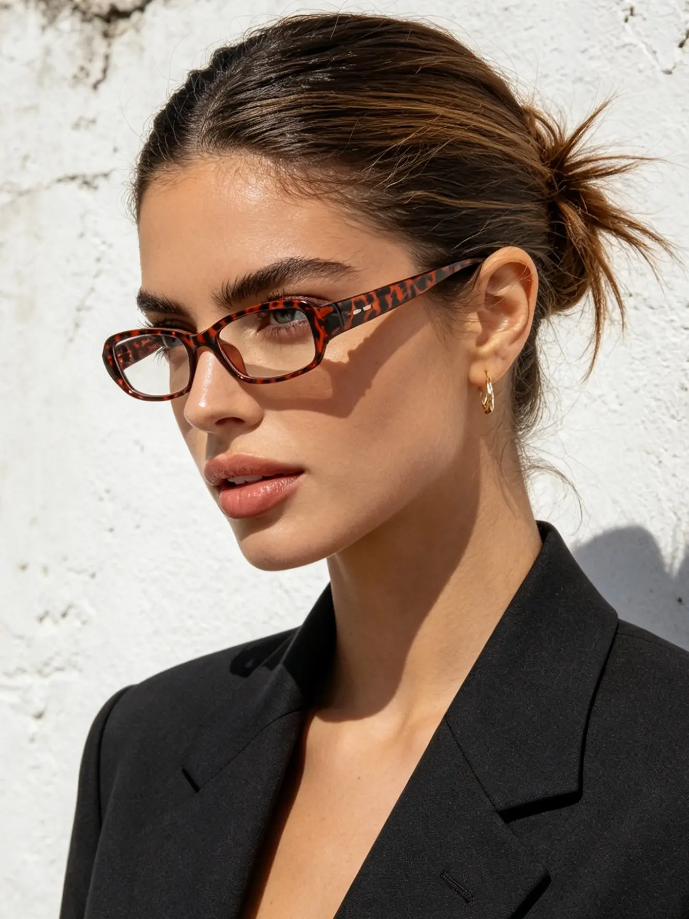 Women's Square Small Frame Glasses, Lightweight Nordic Minimalist Style, Comfortable Fit, Ideal for Daily Work and Commute