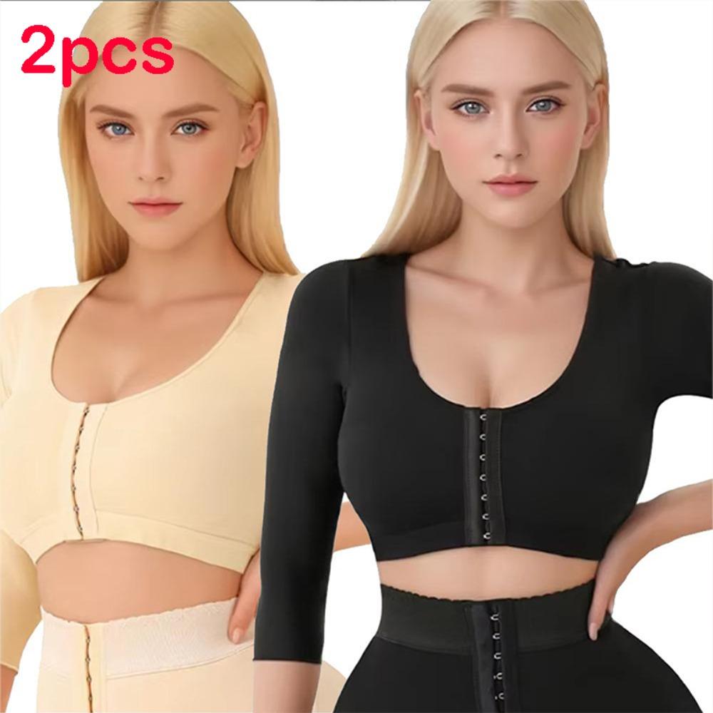 Women Arm Shaper Post Surgery Arm Lipo Compression Sleeves Arm Front Closure Shapewear Bra