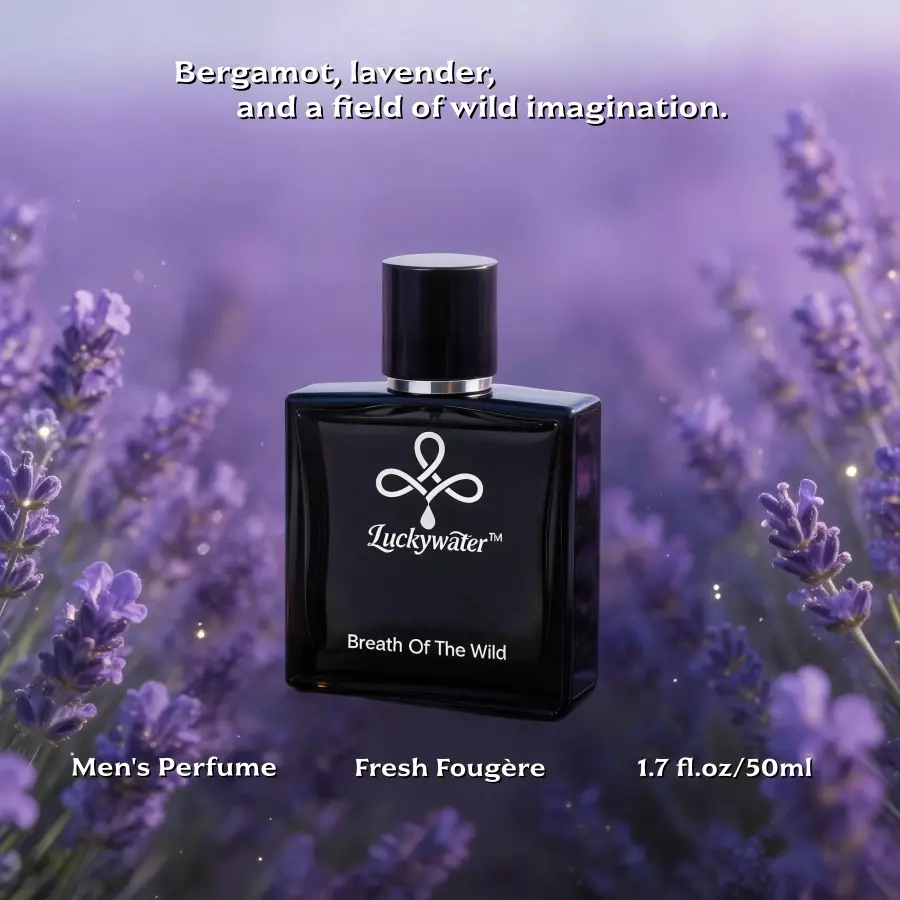 Fresh Aromatic Cologne gift Men – Breath of the Wild by Luckywater | 1.7 fl oz | Notes of Pepper| perfume combo | premium gift| club gent | woody amber modern fragrance eau deparfum | long-lasting daily use