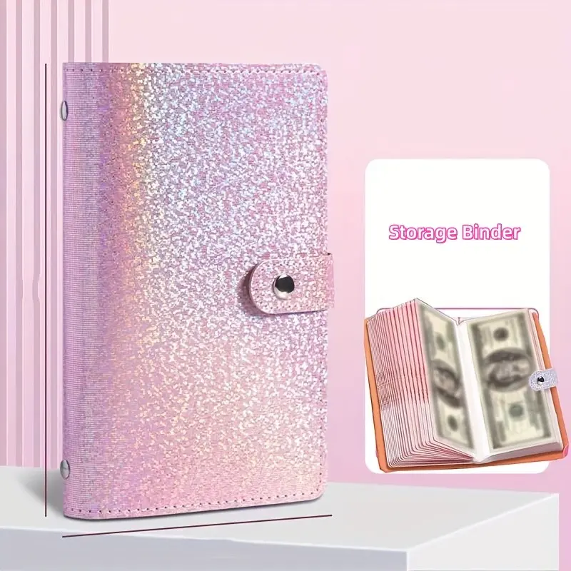1pc A6 Colorful Storage Book with 50 Inner Pages Multi Functional Organizer for Cash Photos Stamps Bank Cards Money Saving Ledger Collecting Book Savings Binder Great Helper for Saving and Organizing