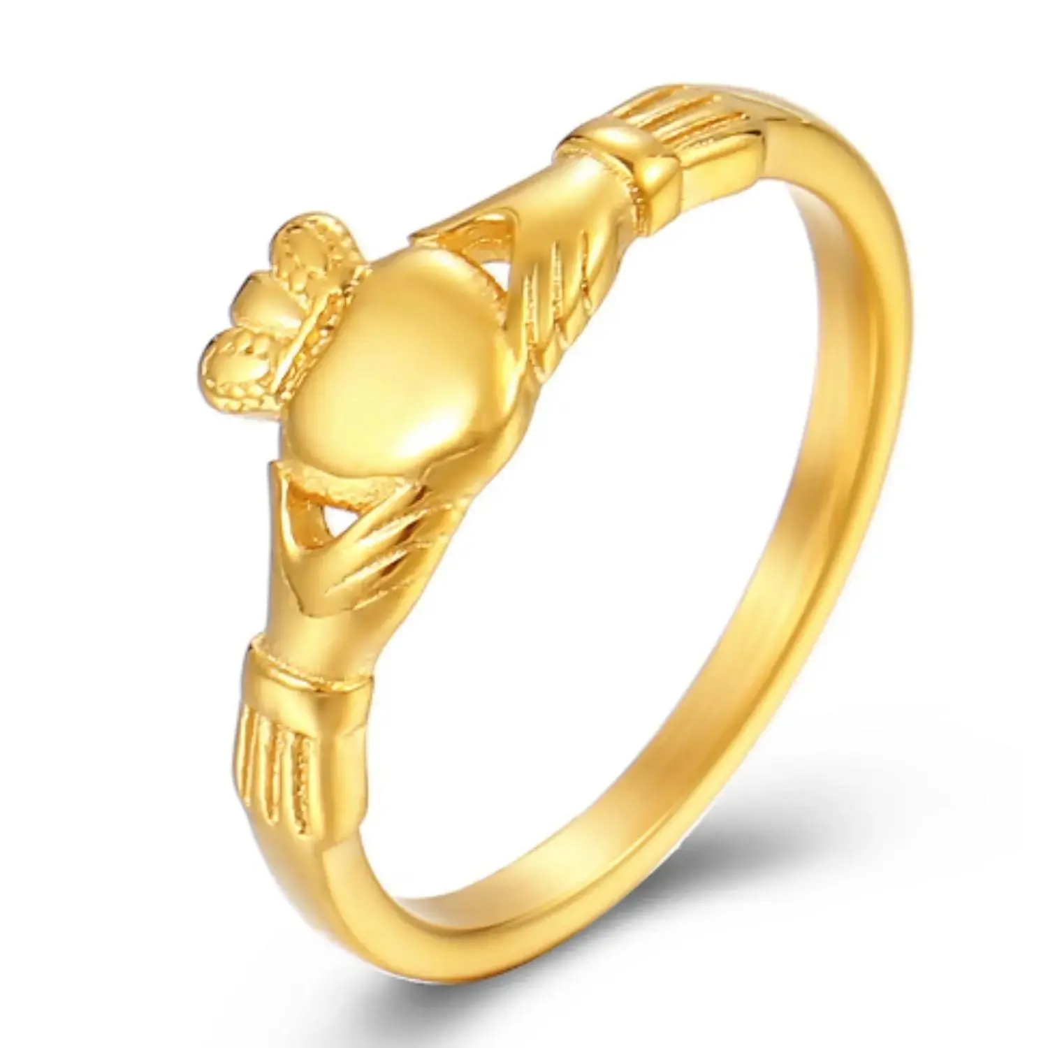 Celtic Claddagh Openwork Ring - Comfort-Fit Promise Ring with Unique Irish Design, Plated Women's Jewelry, Gift Accessory
