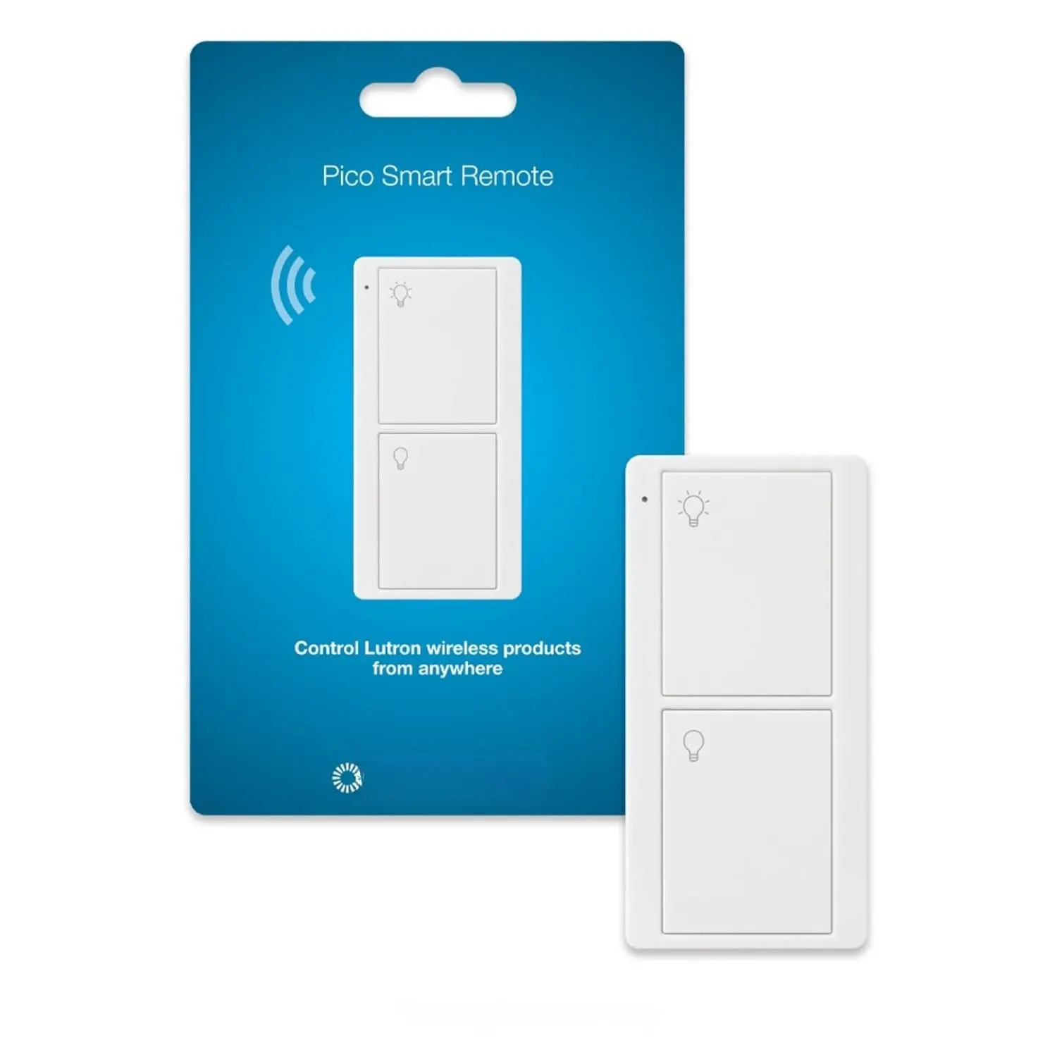 Pico Remote for Caseta  ,  2-Button  | /Off control, for table top or wallmount use, PJ2-2B-GWH-L01, White