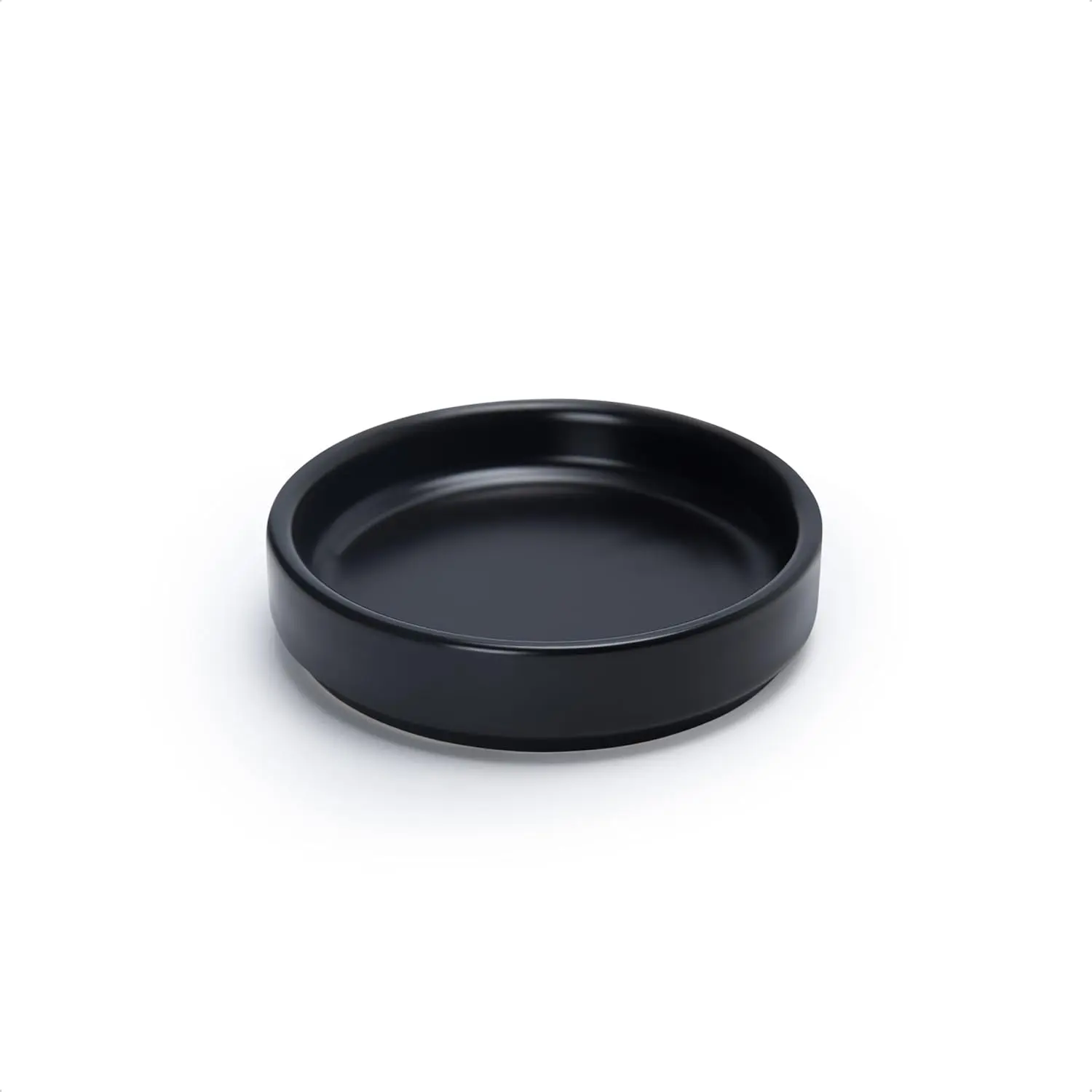 Ceramic  /Drainage Tray, 3.7 in, Black, 97-T-B-1 | Glazed Ceramic, High Temperature Fired, Functional & Stylish , Easy Maintenance, Versatile Sizes for Various Planters