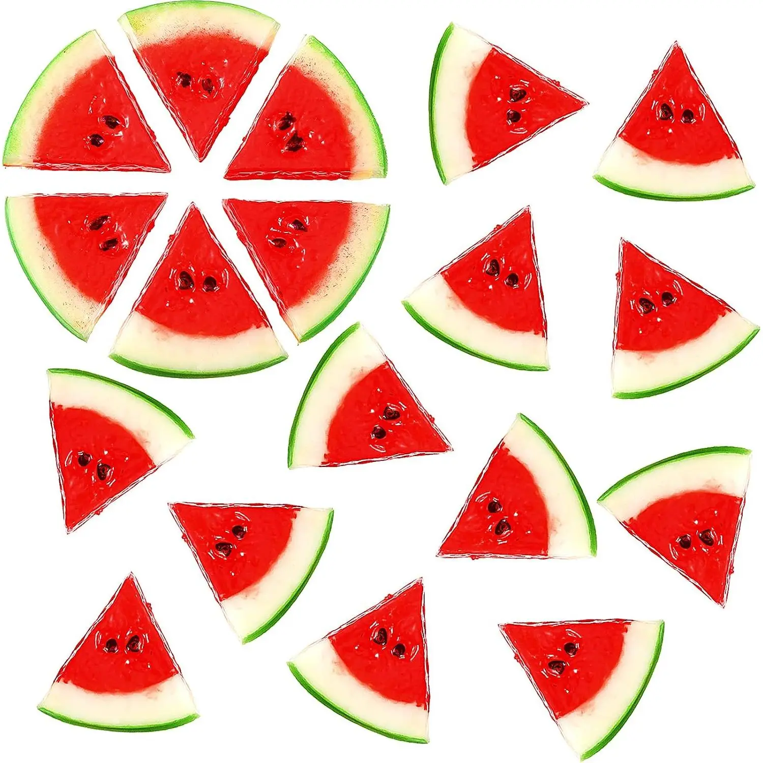 18 count  Watermelon Slices Mini  Watermelon Decor Artificial Watermelon Realistic  Artificial Fruit Decoration Watermelon Decor for  Kitchen Party Decor Photography Prop