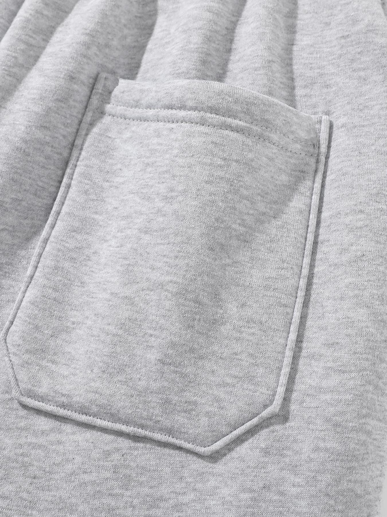 Men's Solid Drawstring Waist Thermal Lined Sweatpants, Casual Comfy Regular Fit Jogger Pants for Fall & Winter, Men's Trousers for Daily Wear, Pants for Men, Work Pants Men, Baggy Trousers, Men's Bottoms, Workout Joggers, Casual Sports Trousers