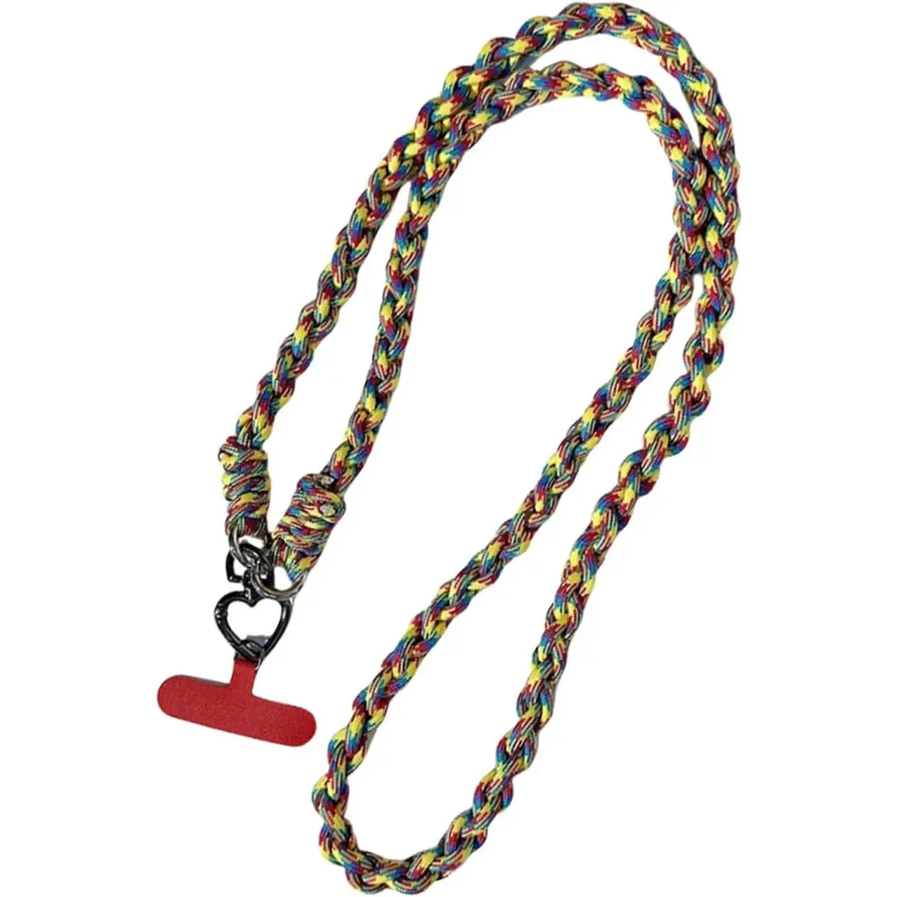 1 count Bohemian Style Braided Flower Cell Phone Lanyard  Braided Crossbody Bag Lanyard   Lanyard