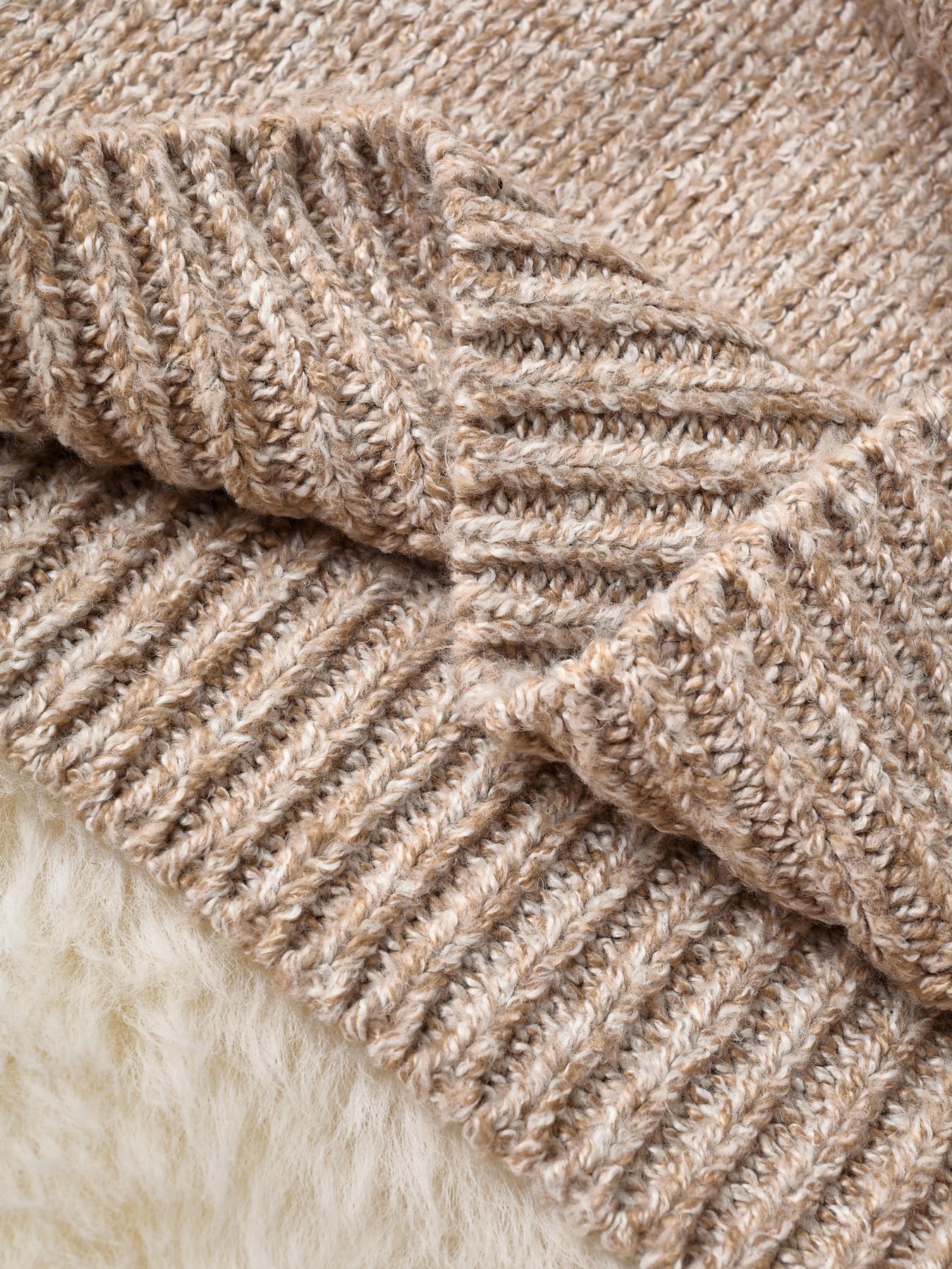 Women's Leopard Print Knitted Sweater, Casual Loose Long Sleeve Round Neck Jumper for Fall & Winter, Fashion Ladies' Knitwear for Daily Wear